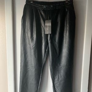 SHINESTAR COLLECTION Faux Leather Joggers